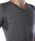T-skjorte m/v-hals i fargen melert grå detalj thumbnail